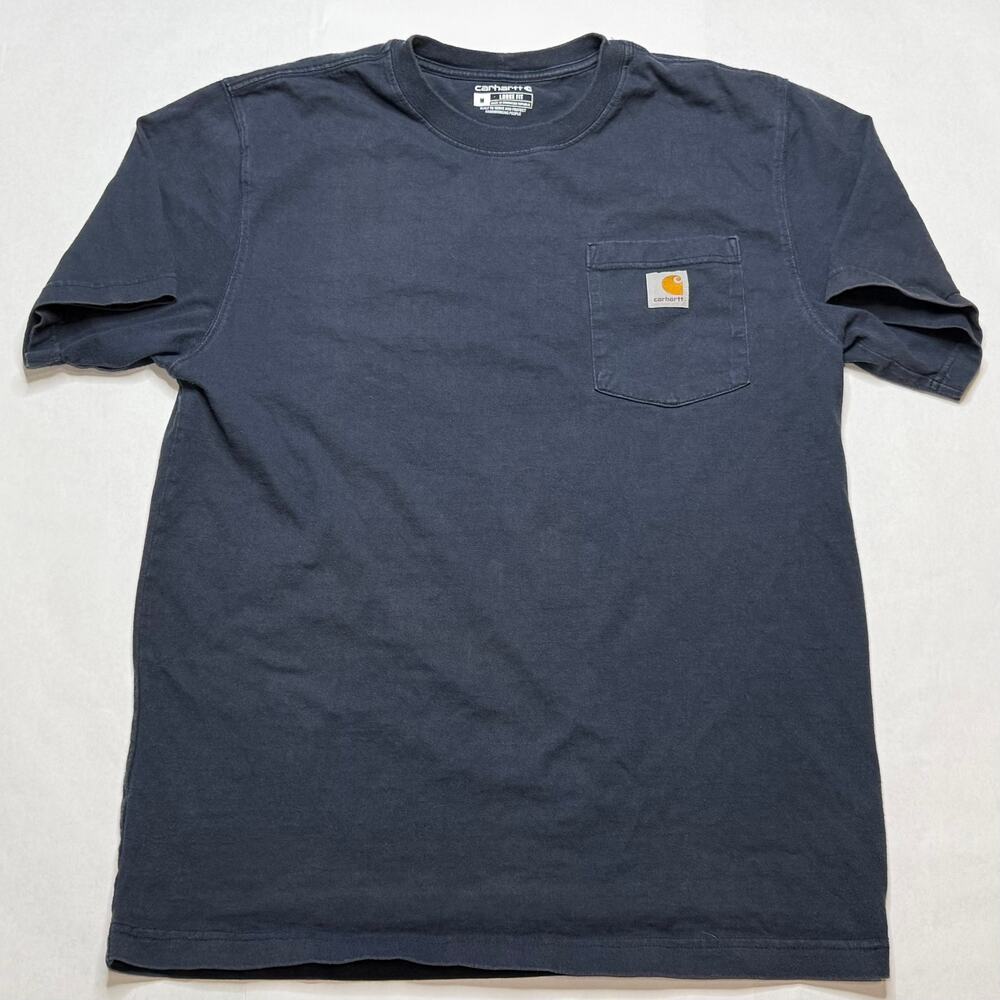 Men's Carhartt Loose fit navy pocket t shirt Size Medium